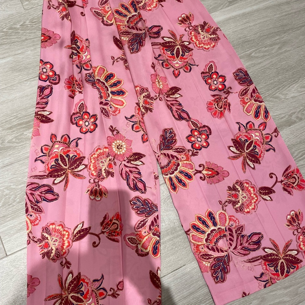 ZARA STRAPLESS FLORAL PRINT JUMPSUIT - Picture 7 of 9